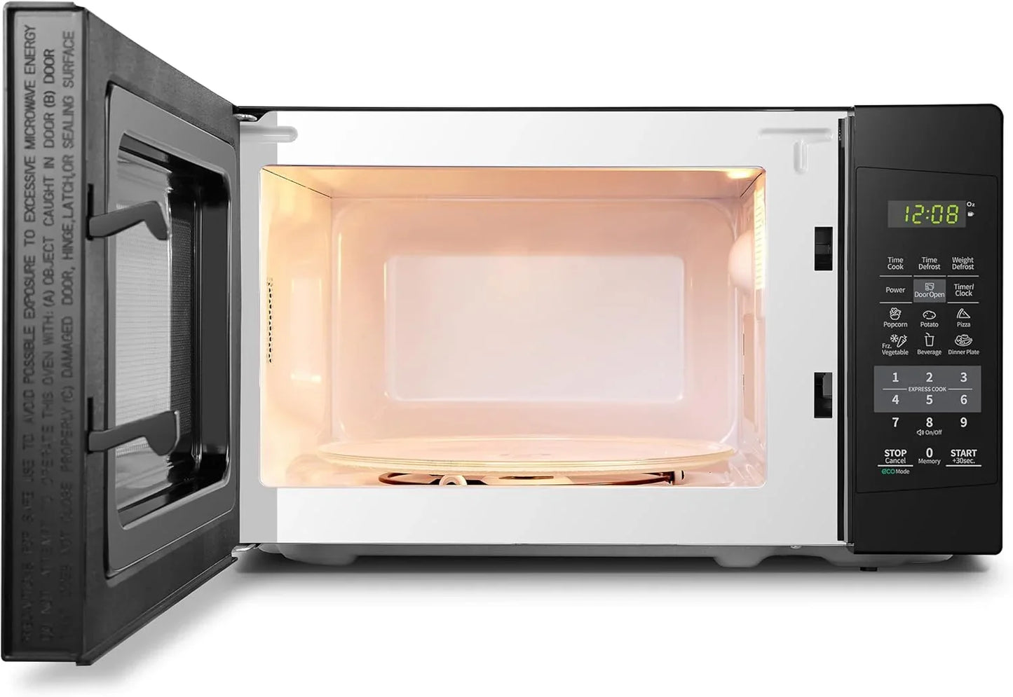 EM720CPL-PMB Countertop Microwave Oven with Sound On/Off, ECO Mode and Easy One-Touch Buttons, 0.7Cu.Ft, 700W, Black