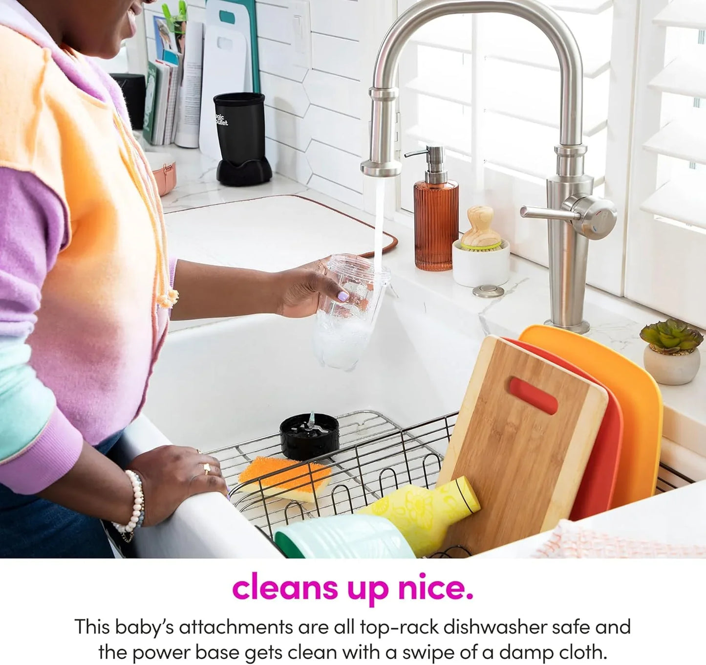 Blender Set, 7-Piece Set, 250W Blender and Food Processor, 2 Blending Cups, Cross Blade, Compact Design, Smoothies, Sauces, Silver, MBR-0701AK