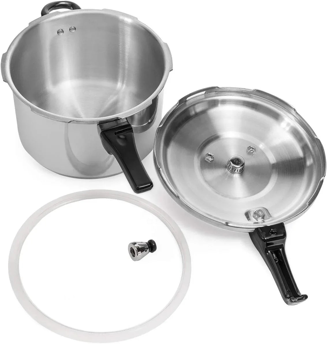 8QT Pressure Canner Release Valve Aluminum Canning Pot Cooker Pot Stove Top Instant Fast Cooking Pot Stewing Locking System (8 Quarts) Canning and Stewing