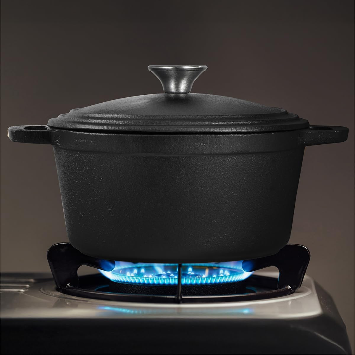 3.4 Quart Cast Iron Dutch Oven with Dome Lid and Handles