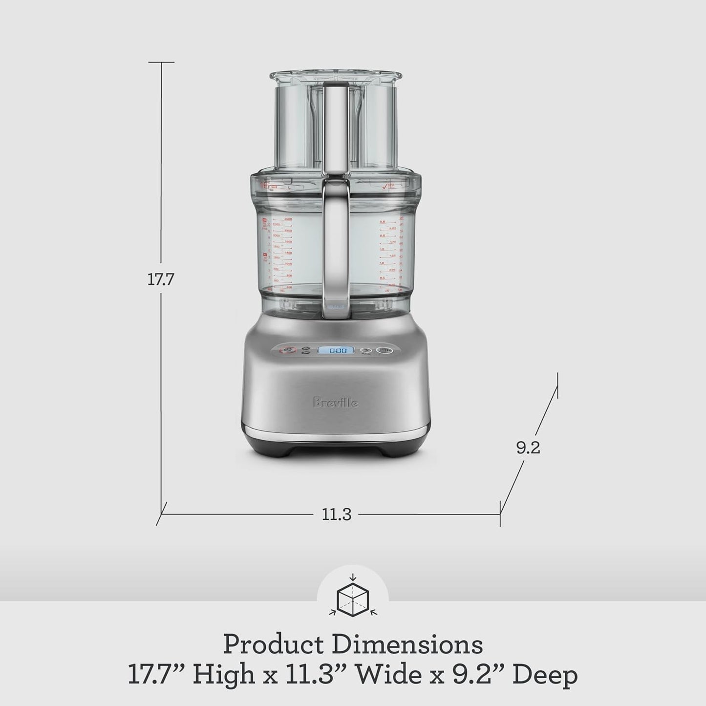 BFP810 Sous Chef 16 Cup Food Processor, Large, Brushed Stainless Steel