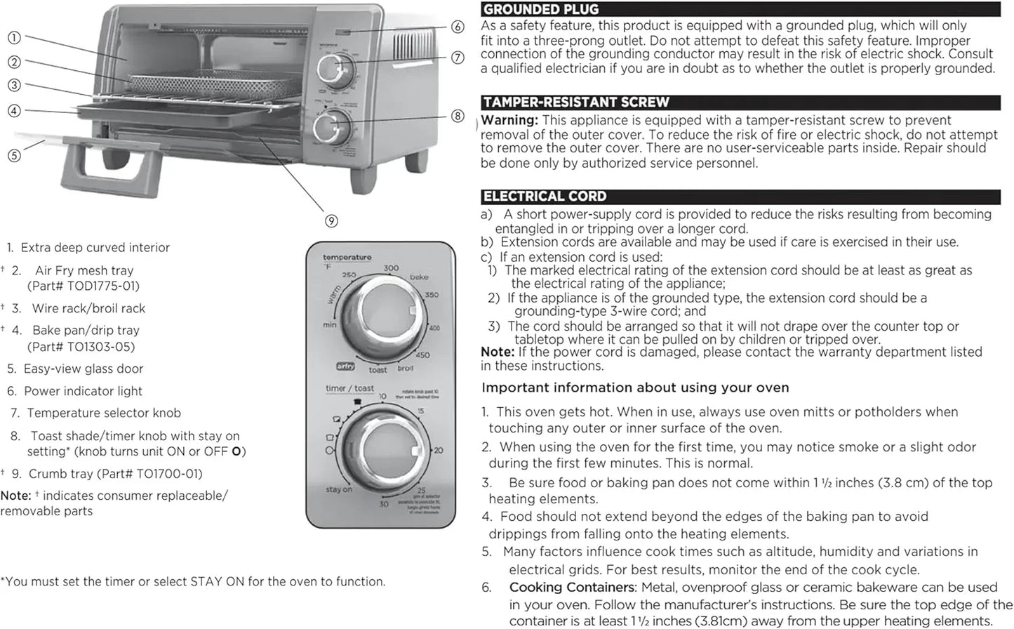 Crisp 'N Bake Air Fry Countertop Convection Toaster Oven, Medium Capacity, 4-Slice, 5-In-1, Fits 9” Pizza, 30-Min Timer, Bake, Broil, Air Fry, Toast, Keep Warm, Stainless Steel