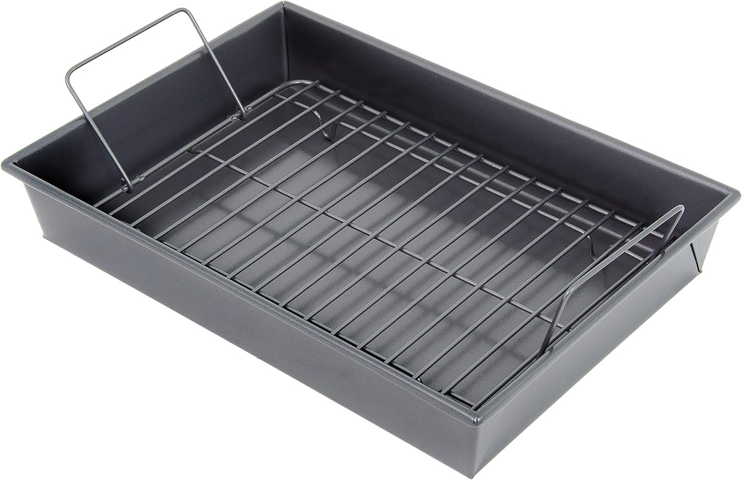 Professional Non-Stick Roast Pan with Non-Stick Rack, 13-Inch-By-9-Inch