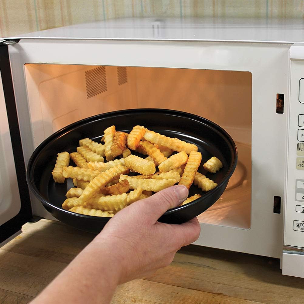 Micro Crisper Pan - Makes Crispy Pizza, French Fries & More in the Microwave