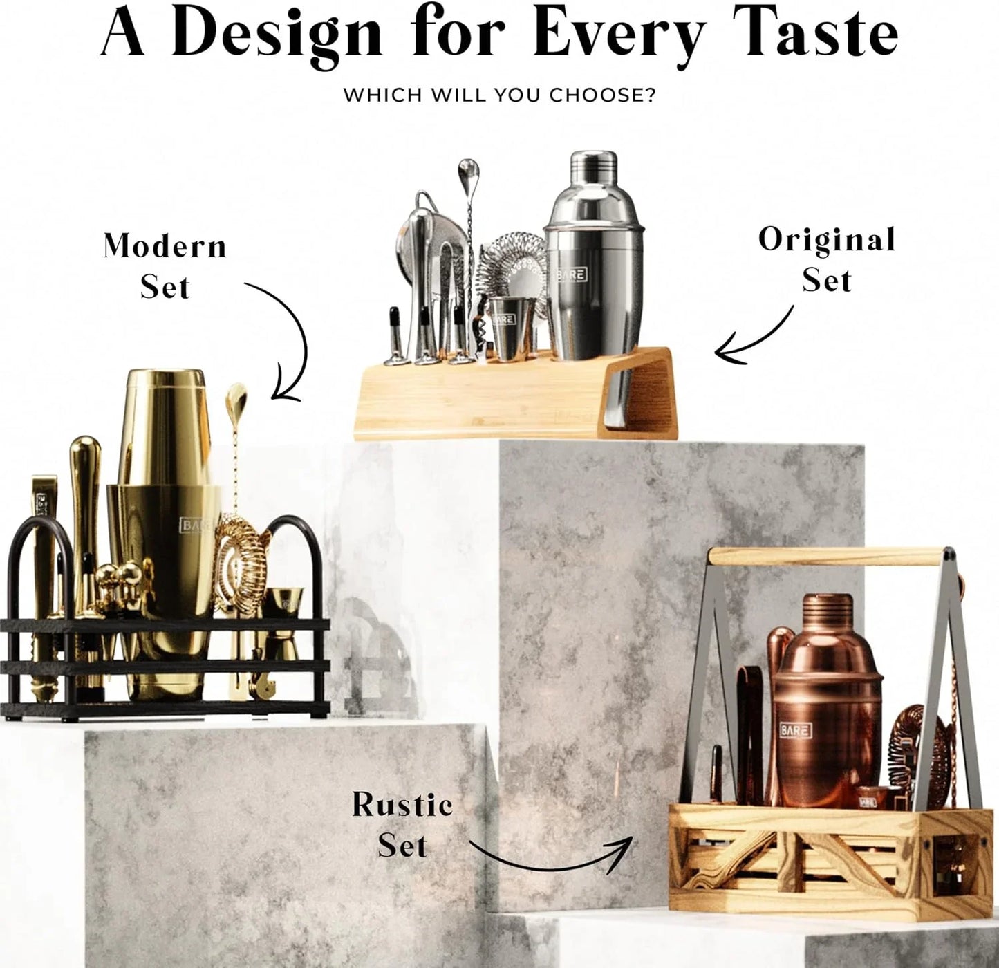 ® Mixology Bartender Kit Bar Set | 14-Piece Cocktail Shaker Set | Martini Barware Mixing Tools for Home Bartending | Incl. 35 Recipe Cards | Gift Set (24Oz Cobbler Shaker, Silver/Black)
