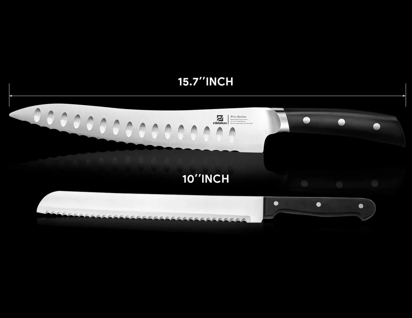 Resharpenable Bread Knife for Homemade Bread, 10 Inch Serrated Sourdough Knife with Offset Handle, Innovative Wavy Edge for Clean Slices Crusty Bread, Bagels, Pineapple & Tomatoes, Gift Box