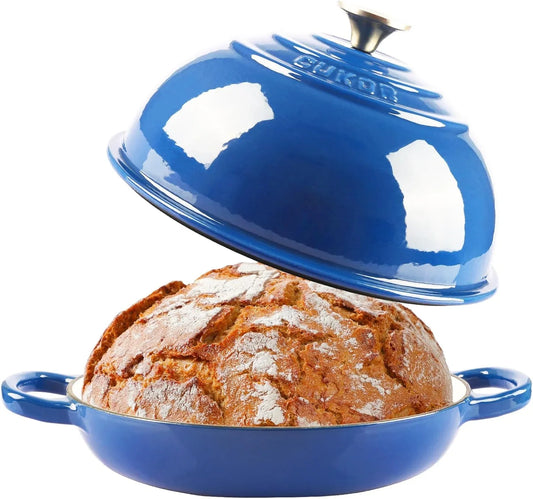  7QT Dutch Oven Pot with Lid, Enameled Cast Iron Dutch Oven for Bread Baking, Non-Stick Bread Pot for Oven/Stovetop (Roast, Braising, Stewing, Soups)