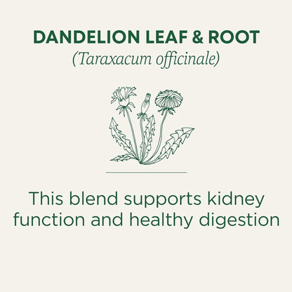 Organic, Dandelion Leaf & Root - Dandelion Root Tea, Supports Normal Detox + Digestion - Kosher, Non-Gmo, Caffeine-Free, Compostable - 16 Tea Bags