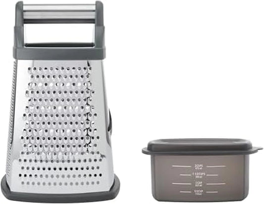 Gourmet Box Grater, Charcoal Gray, 10 Inch