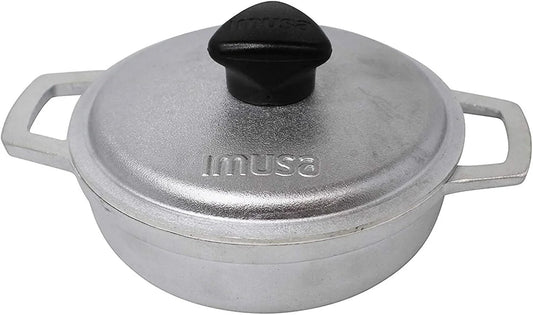 USA 4 Piece 0.5Qt Traditional Colombian Mini Calderos (Dutch Oven) for Cooking and Serving, Silver