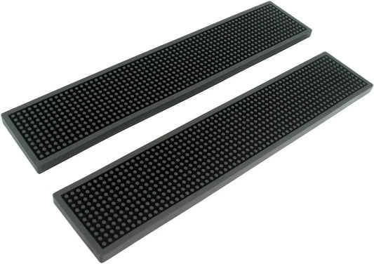 17.5X3.5 Inches Long PVC Bar Rail Mat Non-Slip Serving Spill Mat (Pack of 2)