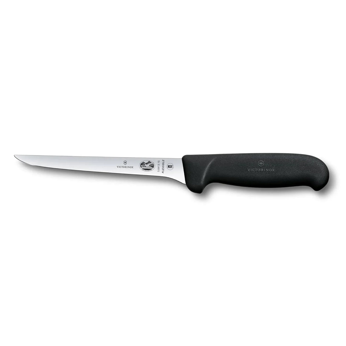 Swiss Fibrox 6 Inch Flexible Boning Knife, Straight Blade, Black