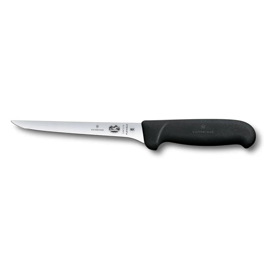 Swiss Fibrox 6 Inch Flexible Boning Knife, Straight Blade, Black