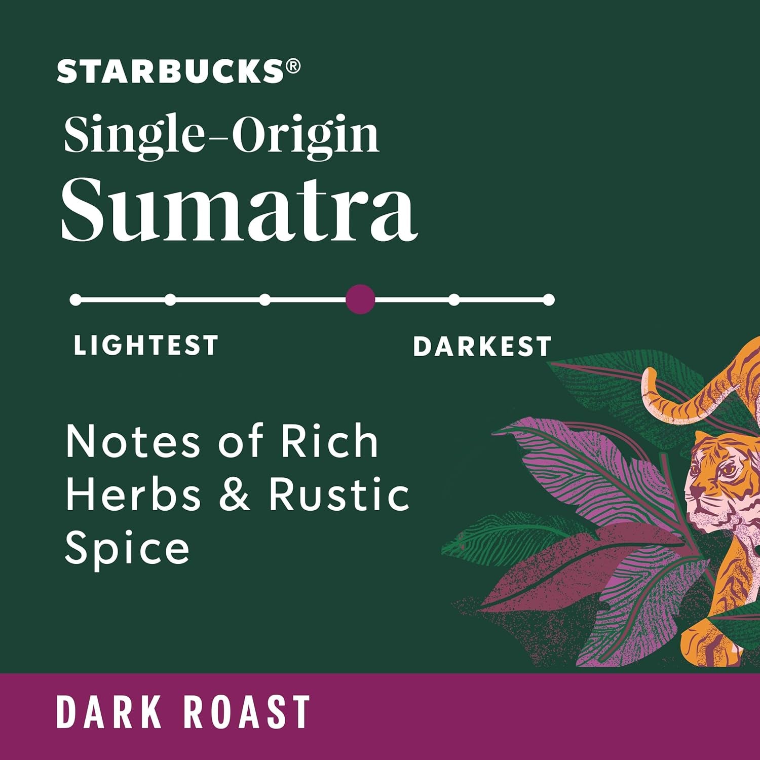 Ground Coffee, Dark Roast Coffee, Sumatra, 100% Arabica, 1 Bag (18 Oz)