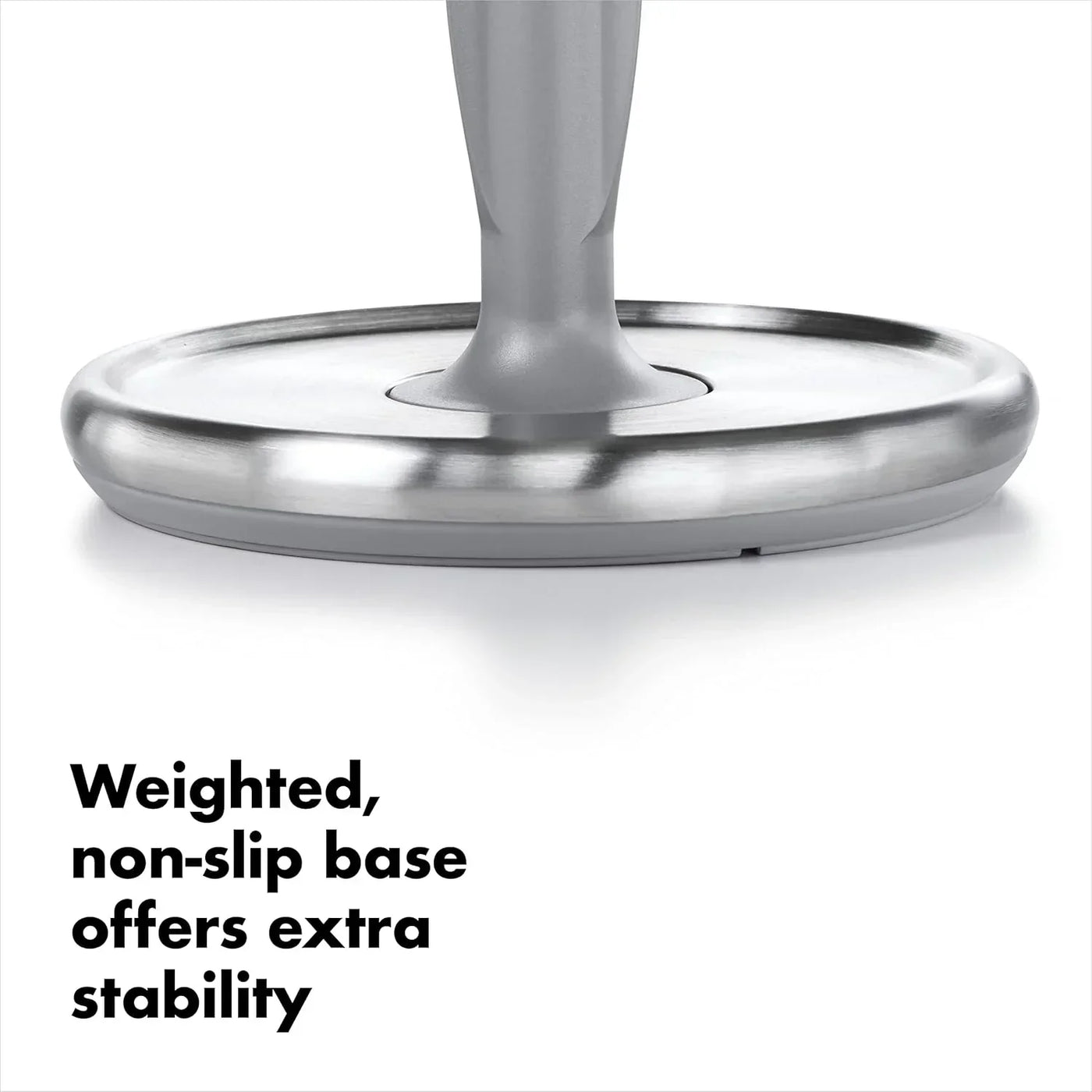 Weighted non-slip base for kitchen tool stability