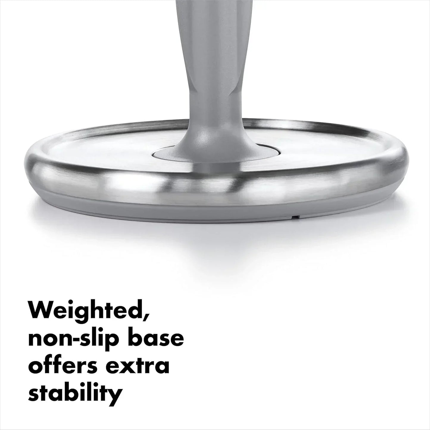 Weighted non-slip base for kitchen tool stability