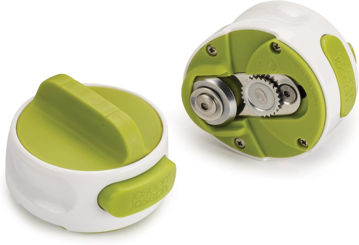 Can-Do Compact Can Opener Easy Twist Release Portable Space-Saving Manual Stainless Steel, Green