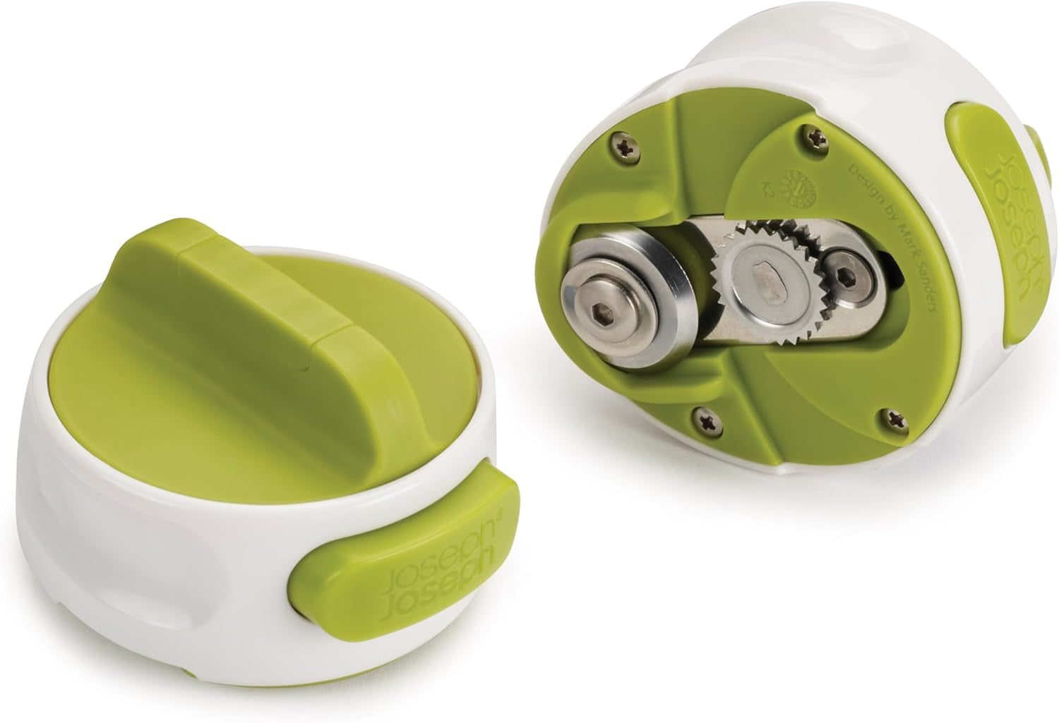 Can-Do Compact Can Opener Easy Twist Release Portable Space-Saving Manual Stainless Steel, Green