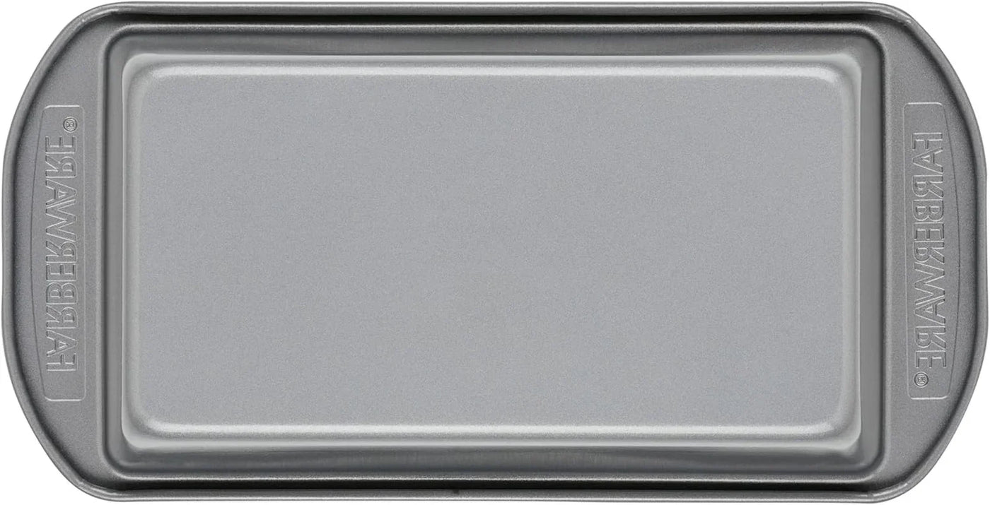 Bakeware Meatloaf/Nonstick Baking Loaf Pan Set, Two 9-Inch X 5-Inch, Gray