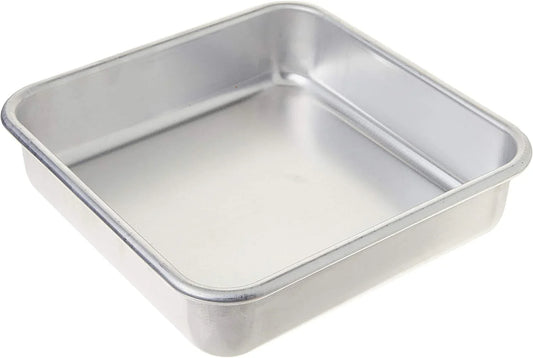 - 47500  Naturals Aluminum Commercial 8" X 8" Square Cake Pan, 8 by 8 Inches, Silver