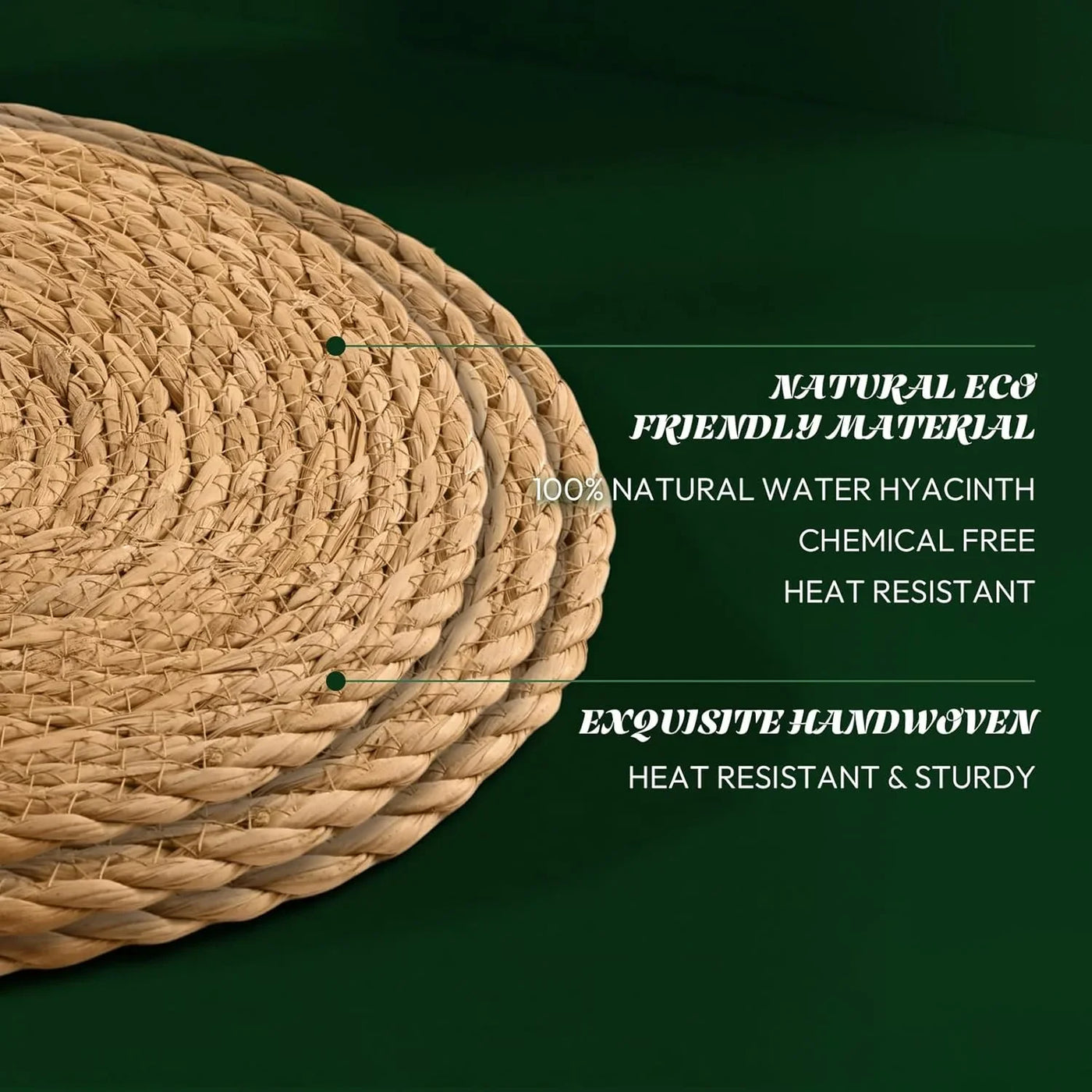 13 in round Woven Placemats Plate Chargers Set of 12, Boho Farmhouse Rustic Woven Place Mats for Kitchen Dining Party Table Decor, Rattan Wicker Table Mats Jute Braided Chargers for Dinner Plates