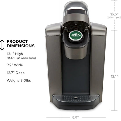 K-Elite Single Serve K-Cup Pod Coffee Maker, with Strength and Temperature Control, Iced Coffee Capability, 8 to 12Oz Brew Size, Programmable, Brushed Slate