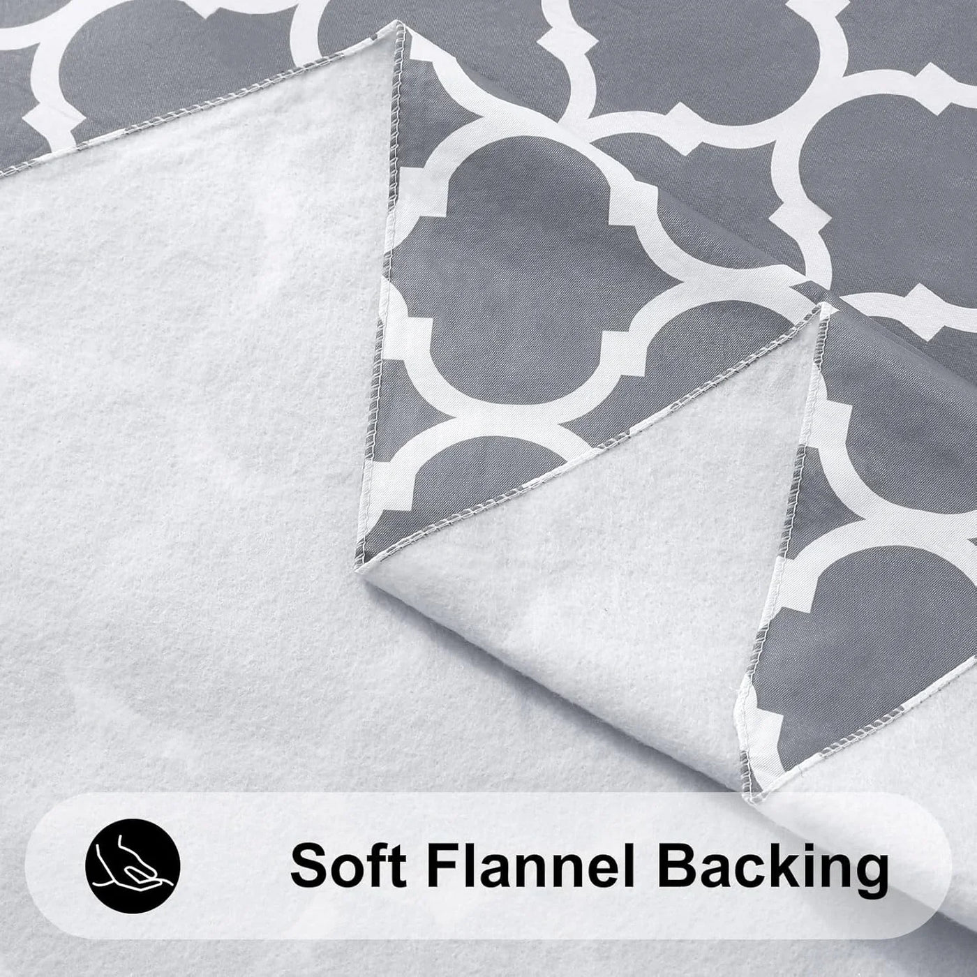 Rectangle Table Cloth, Waterproof Vinyl Tablecloths with Flannel Backing for Rectangle Tables, Wipeable Spillproof Plastic Tablecloth for Dining, Camping, Indoor and Outdoor (60"X84", Grey)
