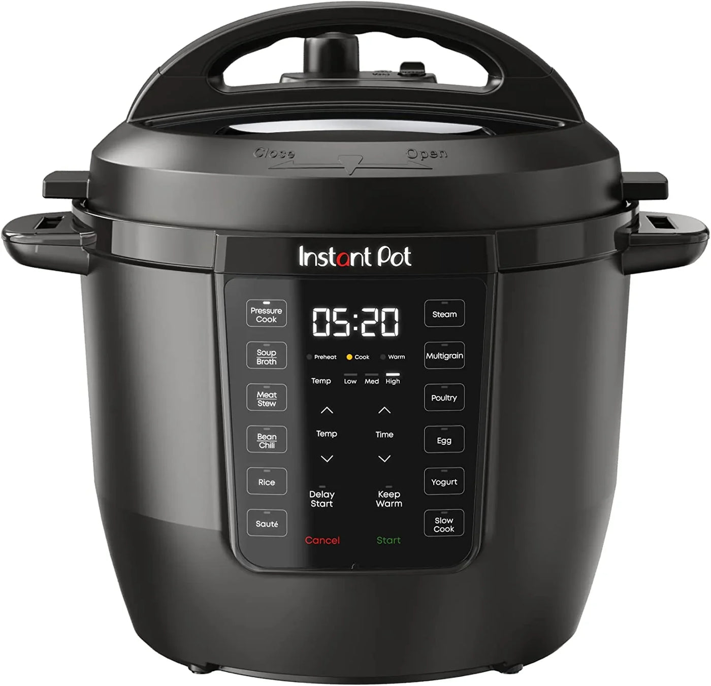 6QT RIO 7-In-1 Multi-Cooker, Pressure Cooker, Slow Cook, Sauté, Steam, Rice Maker, Yogurt, & Warmer, Black, 6 Quarts