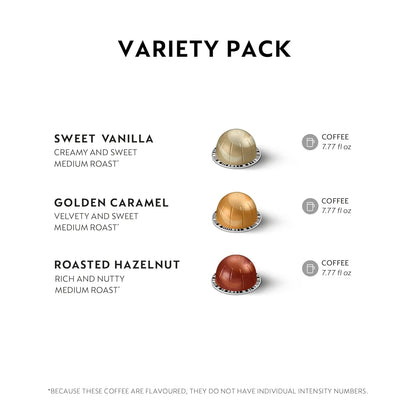 Capsules Vertuo, Barista Flavored Pack, Medium Roast Coffee, 30 Count Coffee Pods, Brews 7.8Oz.
