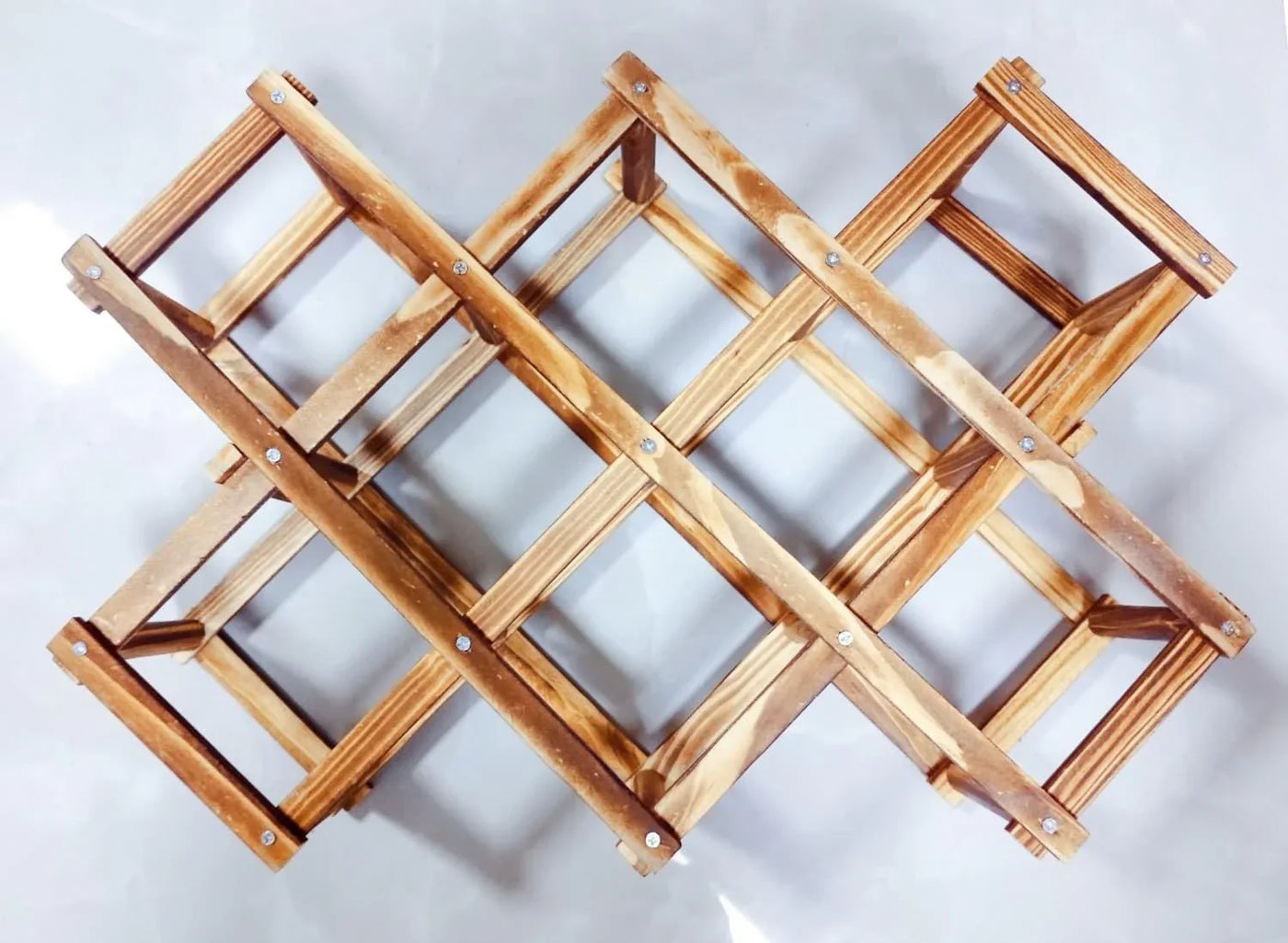 Freestanding Stackable Wine Rack Organizer for Countertop and Cabinets with Foldable Design and Scratch-Resistant Protector
