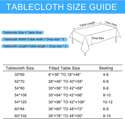 Faux Linen Polyester Rectangle Tablecloth - Wrinkle and Stain Resistant Washable Table Cloth for Kitchen Dining Room Holiday Table Cover for Party Dinner, Beige, 54 X 80 Inch