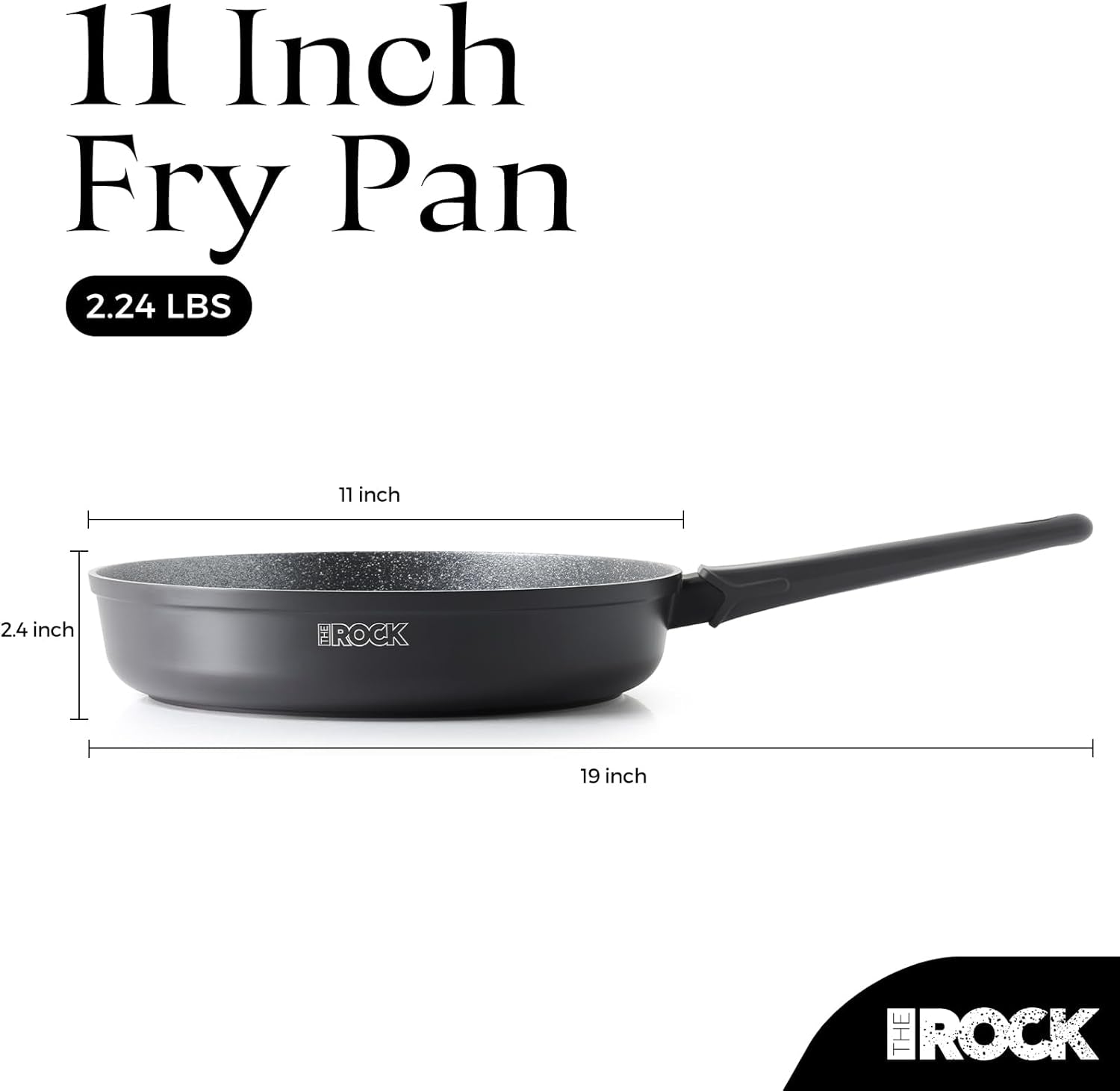 SOHO 11-Inch Non Stick Frying Pan – Nothing Sticks, Never Warps, Lasts Longer, Healthy Skillet with Heat-Resistant Handle, PFOA Free, Oven & Dishwasher Safe, Black
