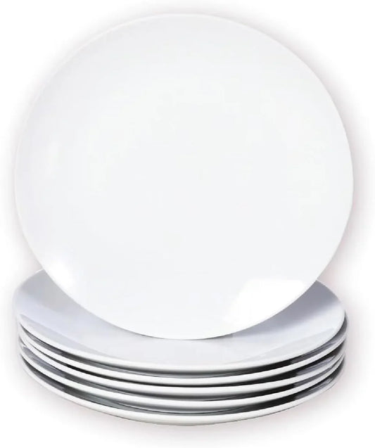 Small Dessert Plates Set of 6, Ceramic White Appetizer Plates 6 Inch, Mini Porcelain Serving Plate for Cake, Bread, Salad, Snack