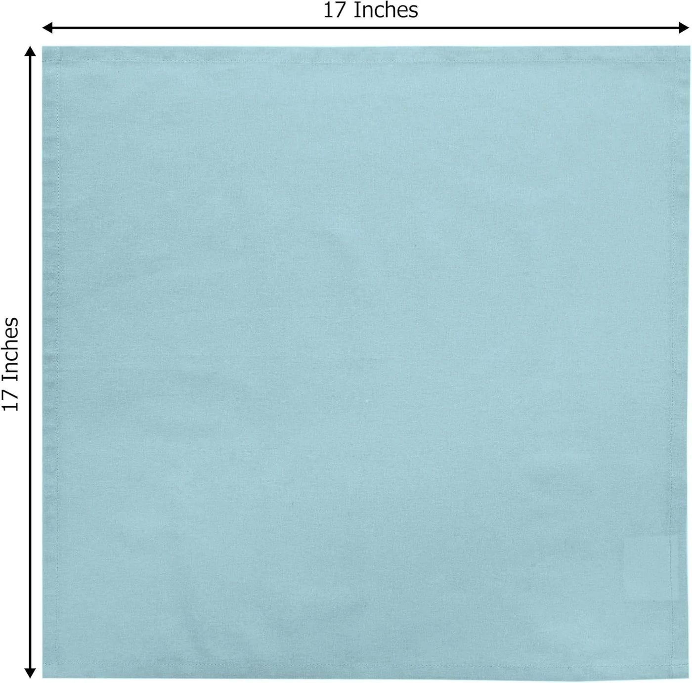 Easter Cloth Napkins - Set of 8 Soft 100% Cotton Napkins - Reusable Lunch Brunch Dinner Napkins - Spring Summer Table Decor - Machine Washable - 17 X 17 Inches - Serenity Blue