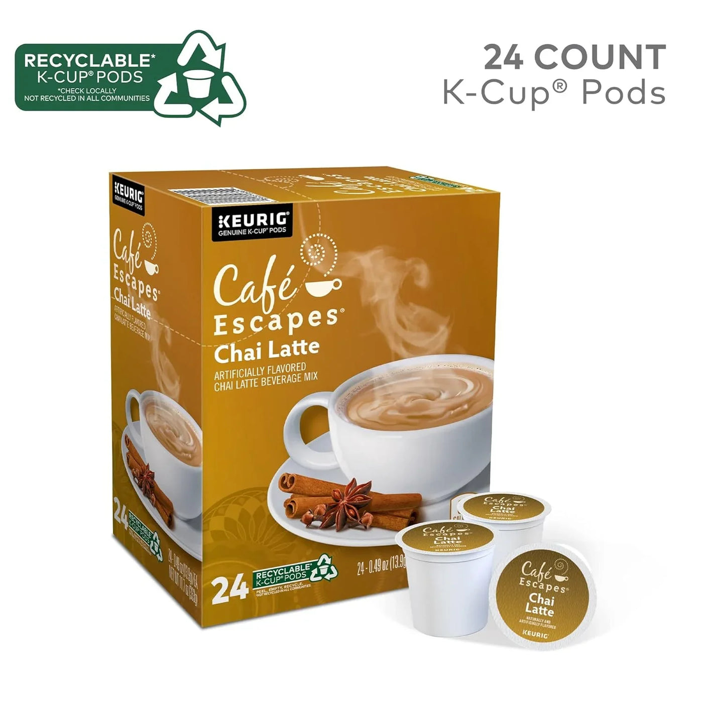 Chai Latte Keurig Single-Serve K-Cup Pods, 24 Count