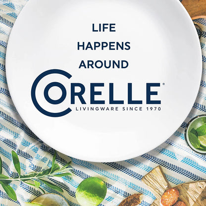 Vitrelle 10.25" Dinner Plates Set, Triple Layer Glass and Chip Resistant, Lightweight round Plates, 8-Piece Country Cottage