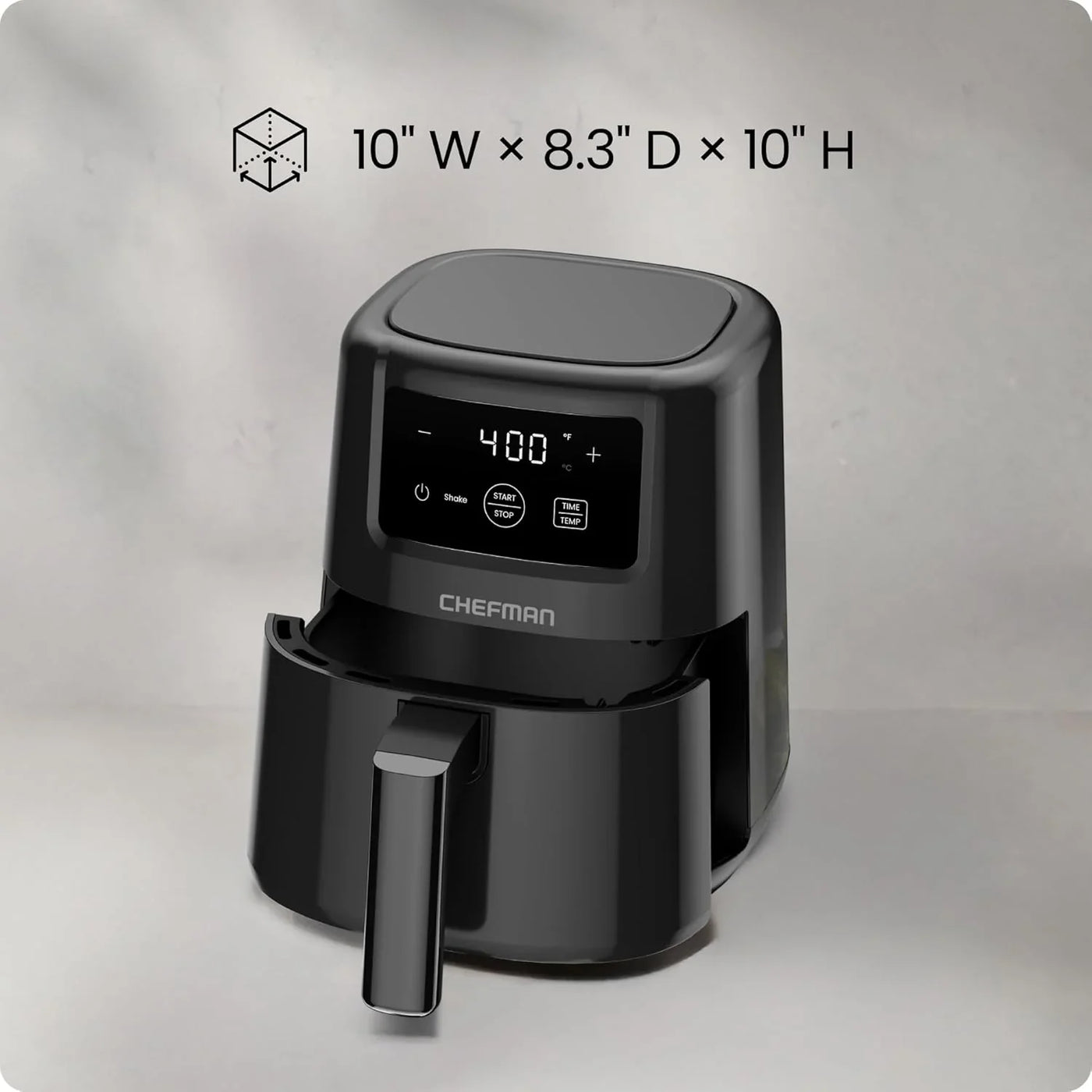 2 Qt Mini Air Fryer – Digital Space-Saving Compact Air Fryer with Nonstick and Dishwasher Safe Basket, Quick & Easy Meals in Minutes, Features Digital Timer and Shake Reminder – Black