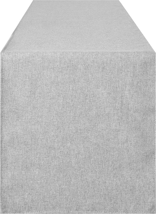 Table Runner 13 X 72 Inches Long, Cotton Linen Farmhouse Style Grey Table Linen for Kitchen Dining Coffee Table Parties Wedding Home Decor (Modern-Grey, 13” X 72”)