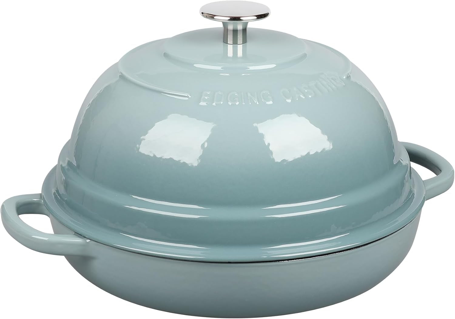 Enameled Cast Iron Dutch Oven Pot with Lid, round Bread Oven for Homemade Sourdough Bread Baking, 6 Quart, Seasalt