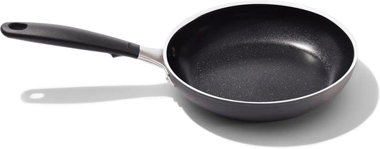 8” Non-Stick Every Day Frying Pan, Bpa-Free Comfort Grip Silicone Handle, Dishwasher & Oven Safe, Pfas-Free Ceramic Skillet, Black
