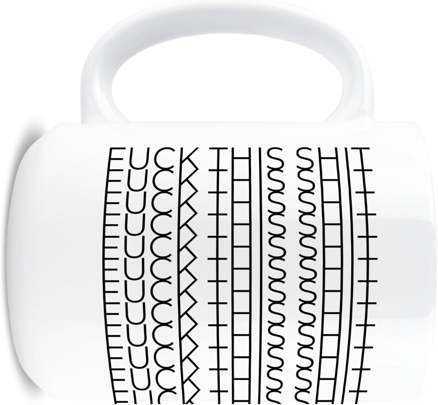 Hidden Message Coffee Mug, 15 Oz Ceramic Funny Coffee Cup, Hidden Message Mug, F This S Cup, Birthday Gag Gifts for Women, Adult White Elephant Gifts, Novelty Items for Adults