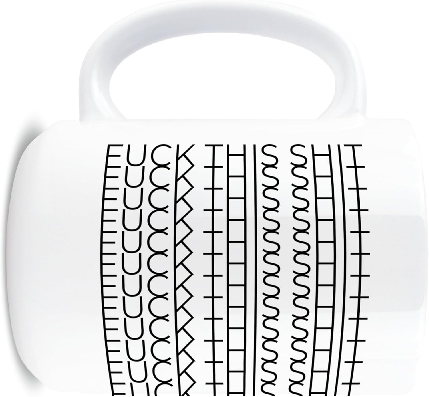 Hidden Message Coffee Mug, 15 Oz Ceramic Funny Coffee Cup, Hidden Message Mug, F This S Cup, Birthday Gag Gifts for Women, Adult White Elephant Gifts, Novelty Items for Adults