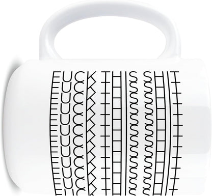 Hidden Message Coffee Mug, 15 Oz Ceramic Funny Coffee Cup, Hidden Message Mug, F This S Cup, Birthday Gag Gifts for Women, Adult White Elephant Gifts, Novelty Items for Adults