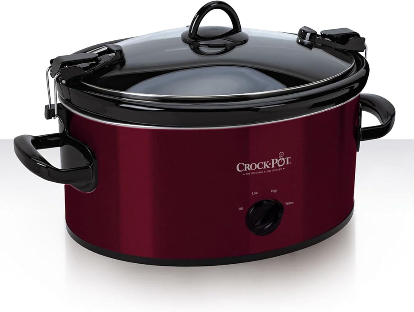 6-Quart Cook & Carry Oval Manual Portable Slow Cooker, Red - SCCPVL600-R