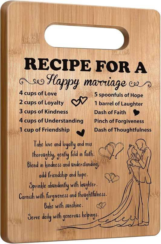 Wedding Gift for Couple 2026, Bridal Shower Gifts for Bride and Groom Engagement, Happy Marriage Cutting Board, Gifts for Wedding Shower, Newlywed Mr and Mrs Gifts Bride to Be Gifts