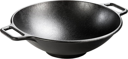 BOLD 14 Inch Seasoned Cast Iron Wok; Design-Forward Cookware