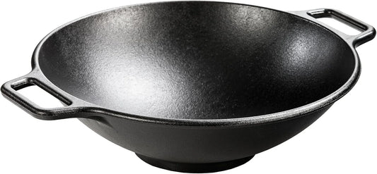 BOLD 14 Inch Seasoned Cast Iron Wok; Design-Forward Cookware