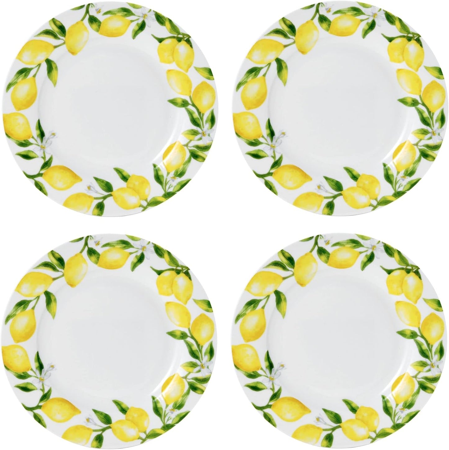 Lemons 16-Piece Dinnerware Set, Service for 4, Multicolor