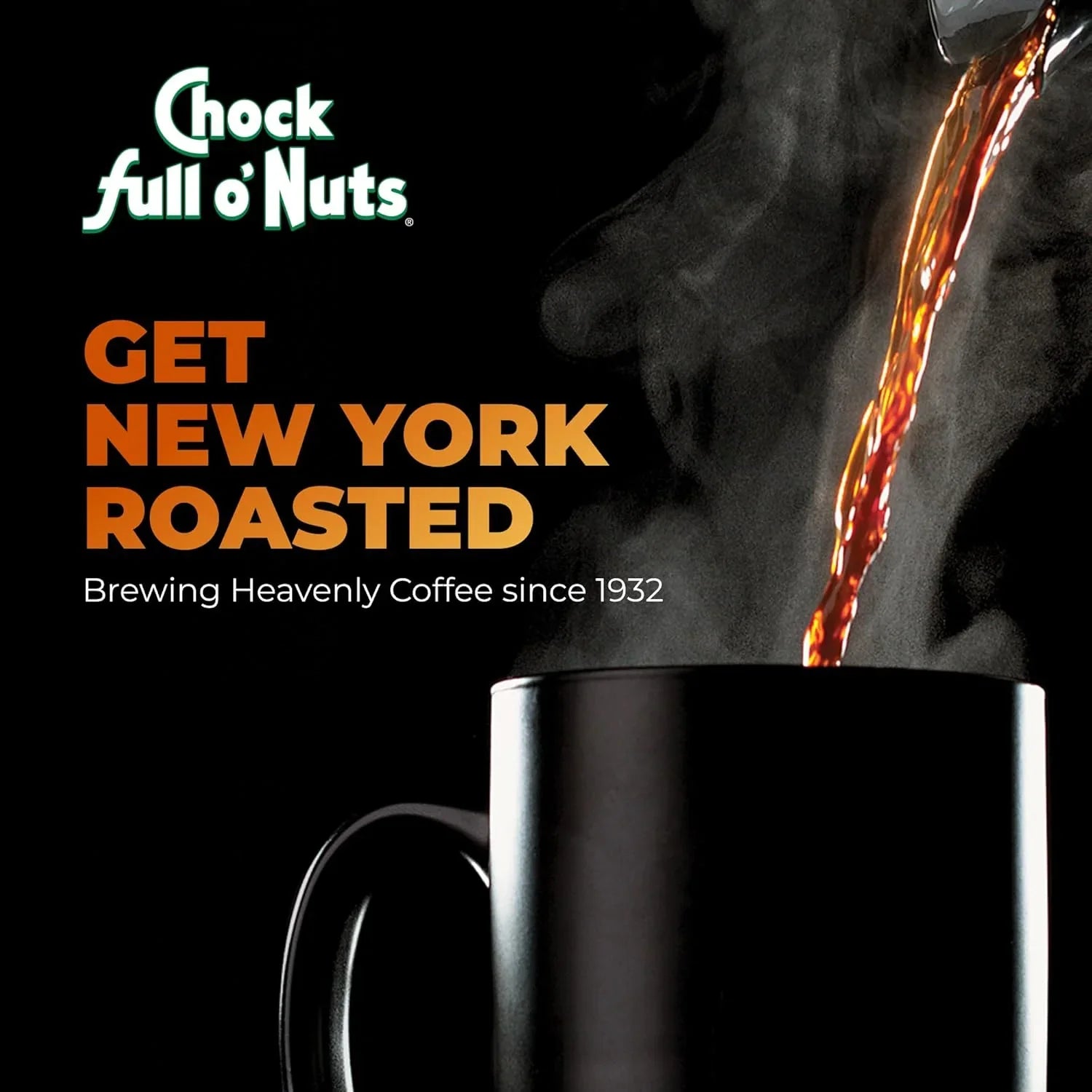 New York Roast Ground Coffee – Premium Beans in Recyclable Steel Can – Rich Flavor & Aroma, Dark Roast – Perfect for Drip, Pour-Over, Percolator – 30.5 Oz Can