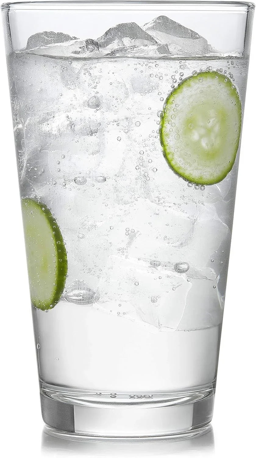 Preston Tumbler and Rocks Glass Cups Set, All Purpose Everyday Drinking Glasses Set of 16, Glassware Drinking Glasses for Birthdays, Dinners